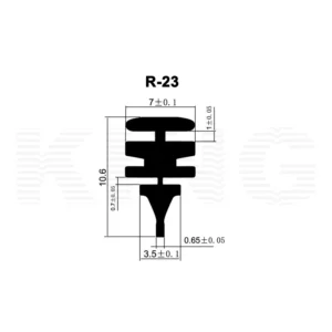 R-23 7.0mm Width For Flat Wiper Blade Refill